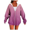 thumbnail image 1 of Yievot Hooded Sweatshirts for Women Casual Full Zip Long Sleeve Sport Sweatshirt Gradient Color Regular Fit Fall Jogging Jackets, 1 of 3