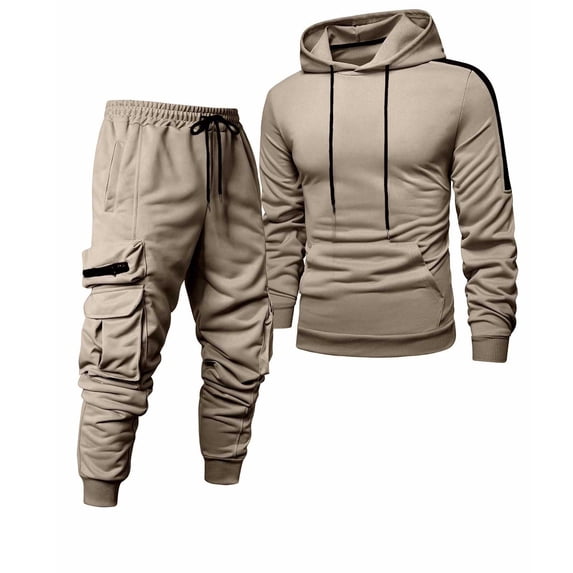 Yievot Hoodies Tracksuit for Men 2 Piece Outfits Sweatsuit Long Sleeve Pullover Sweatshirt & Jogger Pants Set Lounge Wear Set