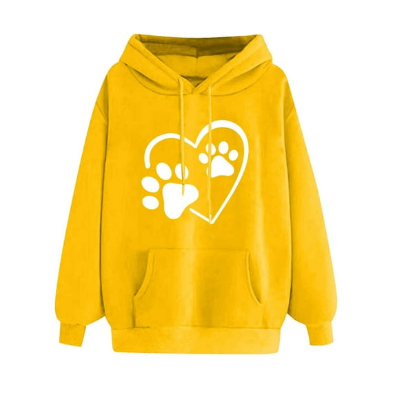 Yievot Long Sleeves Drawstring Oversized Pullover Sweatshirts Women Easter Vintage Printed Fashion Sweatshirt Women With Pockets On Clearance