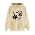 thumbnail image 1 of Yievot Long Sleeves Drawstring Oversized Pullover Sweatshirts Women Easter Vintage Printed Fashion Sweatshirt Women with Pockets, 1 of 4