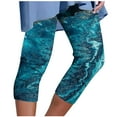 thumbnail image 1 of Yievot Loose Elastic Waist Capris Capris for Women Summer Womens Sports Casual Cropped Pants Leggings Floral Printing Straight Beach Pants Sky Blue XXXL, 1 of 5