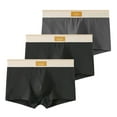thumbnail image 1 of Yievot Men's 3PC Cotton Boxer Briefs Modal Comfort Mid-Rise Stretch Breathable Underwear, 1 of 2