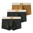 thumbnail image 1 of Yievot Men's 3PC Cotton Boxer Briefs Modal Comfort Mid-Rise Stretch Breathable Underwear, 1 of 2