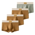 thumbnail image 1 of Yievot Men's 3PC Cotton Boxer Briefs Comfort Mid-Rise Stretch Breathable Underwear, 1 of 2