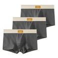 thumbnail image 1 of Yievot Men's 3PC Cotton Boxer Briefs Modal Comfort Mid-Rise Stretch Breathable Underwear, 1 of 3