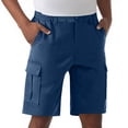 thumbnail image 1 of Yievot Men's Cargo Shorts with Multi Pockets Summer Relaxed Fit Elastic Waist Casual Outdoor Work Shorts, 1 of 5