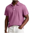 thumbnail image 1 of Yievot Men's Golf Shirts Business Casual Short Sleeve Collared Shirt Button Classic Golf Tops, 1 of 4