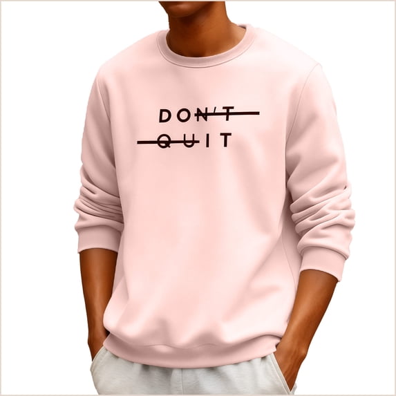 Yievot Men's Oversized Crewneck Sweatshirt Letter Print Top Casual Loose Pullover Sweatshirt