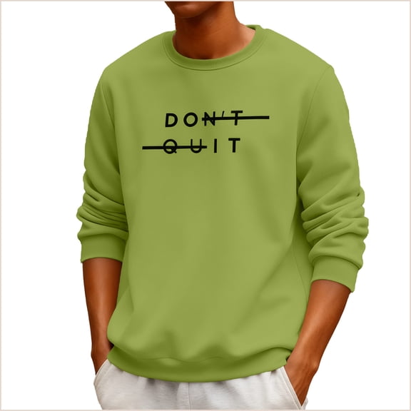 Yievot Men's Oversized Crewneck Sweatshirt Letter Print Top Casual Loose Pullover Sweatshirt