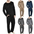 thumbnail image 1 of Yievot Men's Pajama Set Sleepwear Pjs Flannel Long Sleeve Crewneck Shirts and Bottoms Loungewear Soft Comfy 2 Piece Sleep Outfits, 1 of 6