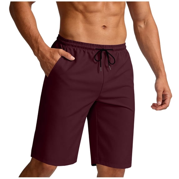 Yievot Men's Running Shorts 7 Inch Inseam Lightweight Breathable Athletic Shorts for Running Sports Gym with Pockets Drawstring Elastic