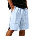 thumbnail image 1 of Yievot Men's Sport Shorts Drawstring Elastic Waist Loose Fit Knee Length Gym Training Running Shorts, 1 of 8