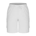 thumbnail image 1 of Yievot Men's Summer Beach Shorts 7 Inch Inseam Casual Drawstring Elastic Waist Linen Shorts with Pockets, 1 of 4