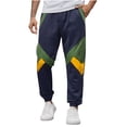 thumbnail image 1 of Yievot Men's Sweatpants Drawstring Elastic Waist Open Bottom Sweat Pants Color Block Casual Workout Running Athletic Pants for Men, 1 of 3