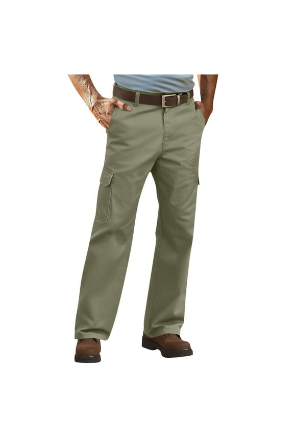 Men's Utility Flex Cargo Pants Classic-Fit Casual Comfy Work Pants Cotton Linen Tactical Hiking Pants