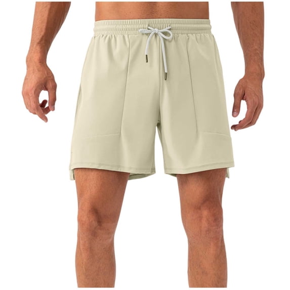 Yievot Mens Athletic Shorts 5 Inch Quick Dry Elastic Waist Drawstring Gym Running Workout Shorts with Pockets