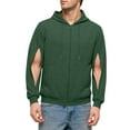 thumbnail image 1 of Yievot Mens Dialysis Sweatshirts with Arm Zipper Hoodies Long Sleeve Active Jackets Sports Full Zip Sweatshirts, 1 of 6