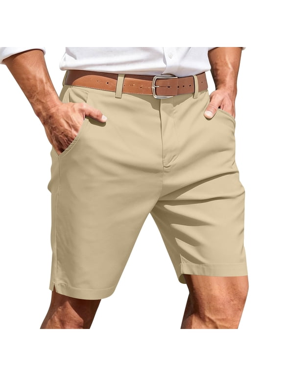 Mens Golf Shorts Summer Work Dress Shorts Lightweight Casual Flat Front Shorts with Pocket