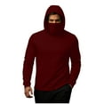 thumbnail image 1 of Yievot Mens Hoodies Winter Pullover Sweatshirt with Built-in Mask Casual Sport Hooded Tops, 1 of 7