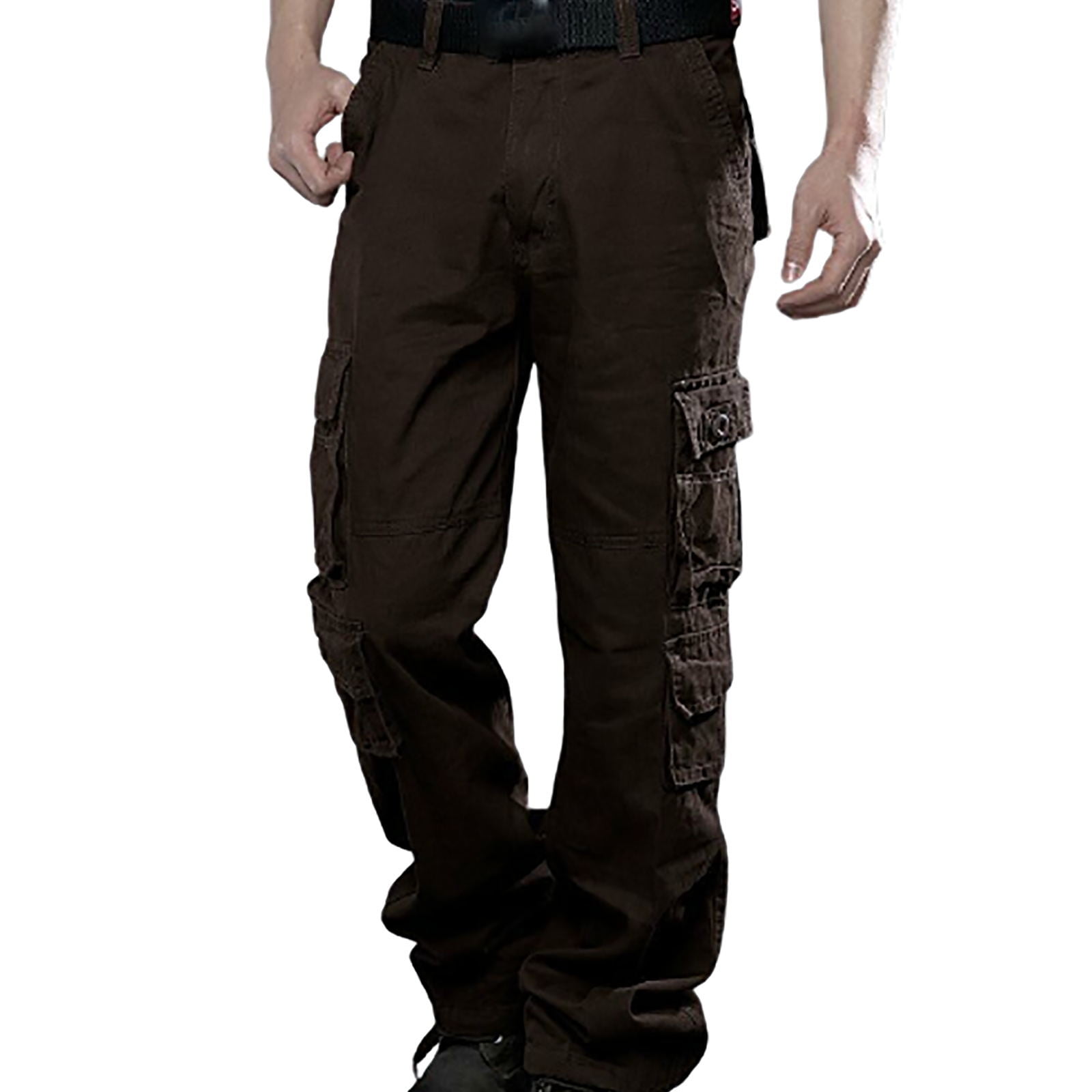 Yievot Mens Multiple Pockets Hiking Pants Clearance Baggy Leisure Cargo