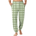 thumbnail image 1 of Yievot Mens Pajama Pants with Drawstring Pockets Elastic Waist Lounge Joggers Pants Pajama Bottoms Plaid Sleep PJ Pants for Men, 1 of 5