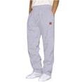 thumbnail image 1 of Yievot Mens Straight Leg Sweatpants Drawstring Elastic Waist Open Bottom Athletic Pants Solid Casual Comfy Running Trousers with Pockets, 1 of 4