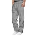thumbnail image 1 of Yievot Mens Sweatpants Open Bottom Straight Leg Casual Sweat Pants Drawstring Workout Gym Athletic Pant with Pockets, 1 of 5