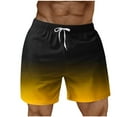 thumbnail image 1 of Yievot Mens Swim Trunks Drawstring Elastic Waist Sports Beach Shorts for Men Gradient Color Swimming Board Shorts Bathing Suits with Pockets Swimwear Surfing, 1 of 4