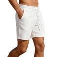 thumbnail image 1 of Yievot Mens Waffle Knit Shorts 5 Inch Casual Drawstring Elastic Waist Running Shorts for Gym Workout Athletic Basketball, 1 of 6