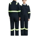 thumbnail image 1 of Yievot Mens Work Coveralls Lapel Long Sleeve Reflective Safety Utility Workwear Jumpsuit With Multi pockets, 1 of 5