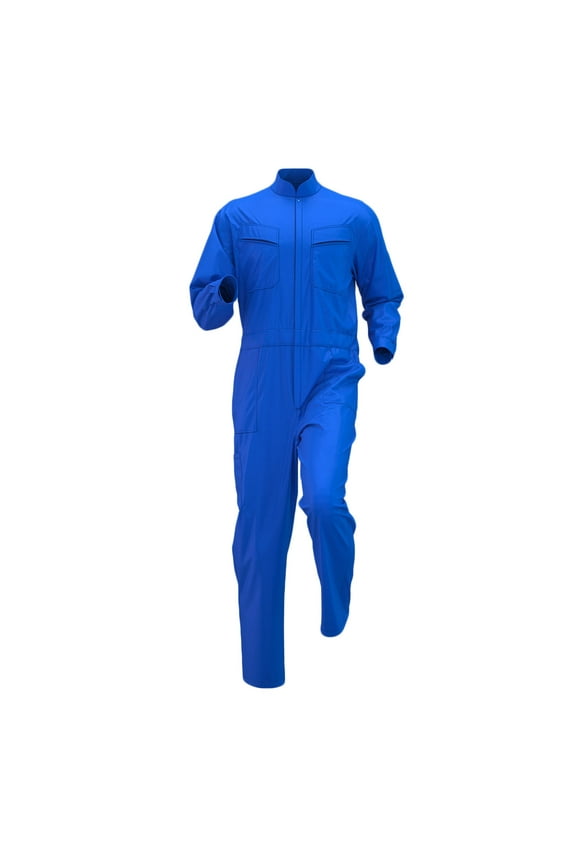 Mens Work Coveralls Stand Collar Long Sleeve Reflective Safety Utility Workwear Jumpsuit With Multi pockets