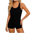 thumbnail image 1 of Yievot One Piece Swimsuits for Women Boyleg Water Aerobic Competitive Bathing Suit Color Block Ladies Swimwear, 1 of 5