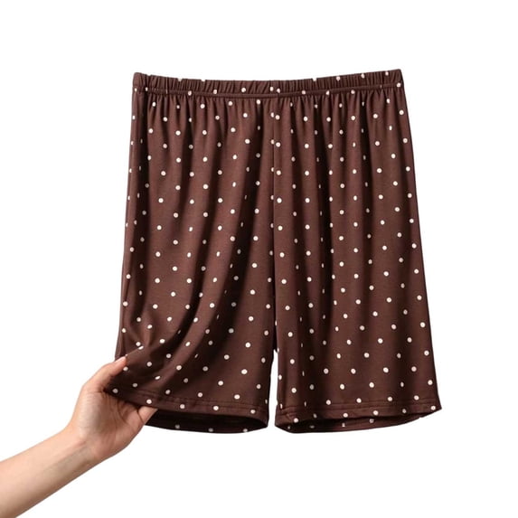 Yievot Pajama Shorts for Women Polka Dot Print Pjs Bottoms Elastic Waist Loose Casual Soft Sleepwear Lounge Shorts