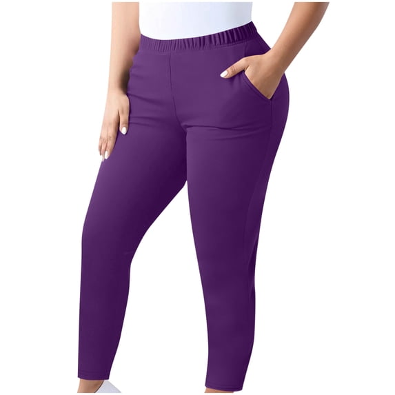 Yievot Plus Size Leggings for Women Butt Lifting Yoga Pants Elastic Waist Sport Workout Leggings Pant with Pockets