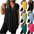 thumbnail image 1 of Yievot Plus Size Tank Tops for Women Trendy Pleated Sleeveless Shirts Side Slit Versatile Casual Tunic Tops, 1 of 7