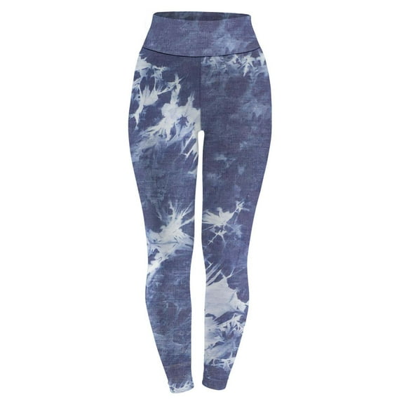 Yievot Straight Leg Yoga Pants for Women XL Navy Skinny Multi Printed Leggings High Waist Stretchy Tights Trouser Yoga Pants