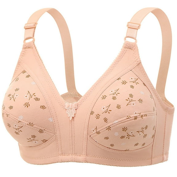 Yievot T Shirt Bras for Older Women Wireless Push Up Full Coverage Bras for Seniors Wirefree Comfortable Everyday Bras