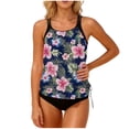 thumbnail image 1 of Yievot Tankini Swimsuits for Women Two Piece Bathing Suits Tummy Control Sporty Athletic Swimwear, 1 of 5
