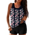 thumbnail image 1 of Yievot Tankini Swimsuits for Women Two Piece Summer Blouson Swimwear Sets with Graphic Boyshorts Modest Bathing Suits, 1 of 5