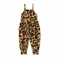 thumbnail image 1 of Yievot Toddler Baby Girls Fashion Romper Sleeveless Leopard Print Long Pants Jumpsuit With Side Pockets for Kids Girl 1-6 Years 2024 Toddler Pants Clothes on Clearance, 1 of 7