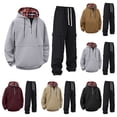 thumbnail image 1 of Yievot Tracksuit for Men Trendy Hoodies Casual Quarter Zip Sweatshirt and Cargo Joggers Sets 2 Piece Activewear Outfits with Pockets, 1 of 9