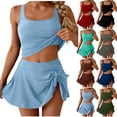 thumbnail image 1 of Yievot Two Piece Swimsuits for Women Modest Bathing Suit with Swim Skirt Tummy Control Padded Swimwear, 1 of 6