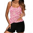 thumbnail image 1 of Yievot Two Piece Tankini Swimsuits for Women Grahpic Print Tummy Control Bathing Suit Slimming Padded Swimwear, 1 of 6