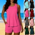 thumbnail image 1 of Yievot Two Piece Tankini Swimsuits for Women Tummy Control Bathing Suits Sporty Modest Swimsuit with Pockets, 1 of 7