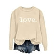 thumbnail image 1 of Yievot Valentines Sweatshirt for Women Casual Crew Neck Pullover Sweatshirts Long Sleeve Holiday Vacation Tees Tops, 1 of 4