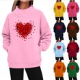 thumbnail image 1 of Yievot Valentines Sweatshirts for Women Oversized Casual Mock Neck Pullover Sweatshirts Long Sleeve Holiday Vacation Graphic Tops, 1 of 5