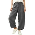 thumbnail image 1 of Yievot Wide Leg Sweat Pants for Women Elastic Waisted Baggy Sweatpants Casual Drawstring Workout Sport Pants with Pockets, 1 of 5