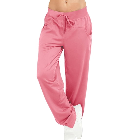 Yievot Wide Leg Sweatpants for Women Drawstring Elastic Waist Sweat Pants Loose Casual Sport Workout Trousers with Pockets
