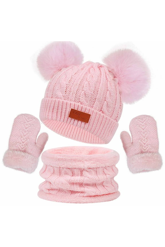 Yievot Winter Hat Toddler Warm Babies Hat Cute Warm Wool Solid Beanie Hats for Children 2025 Summer Toddler Hat