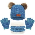 thumbnail image 1 of Yievot Winter Soft Solid Babies Beanie Girl Wool Warm Cute Children Winter Hat And Mittens 2025 Summer Toddler Hat, 1 of 5